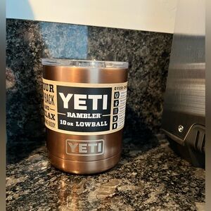 Yeti Copper Rambler Tumbler Lowball 10oz NEW HTF gold cup